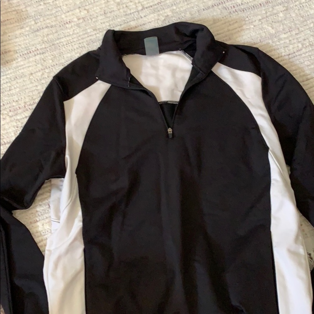 Black and White Athletic Pullover